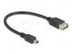 Delock EASY USB 2.0 Mini - Type-A átalakító kábel 0.2m fekete (81522)