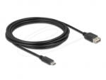 Delock EASY USB 2.0 Type-C - Type-A átalakító kábel 3m fekete (81538)