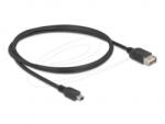 Delock EASY USB 2.0 Mini - Type-A átalakító kábel 1m fekete (81524)