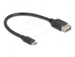 Delock EASY USB 2.0 Micro - Type-A átalakító kábel 0.2m fekete (81516)