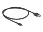 Delock EASY USB 2.0 Micro - Type-A átalakító kábel 0.5m fekete (81517) (81517)