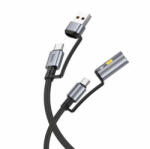 hoco. Cablu Date si Incarcare Hoco USB-C / USB-A - USB-C / Bricheta U138 60W 1.2m Negru