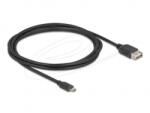 Delock EASY USB 2.0 Micro - Type-A átalakító kábel 2m fekete (81519)