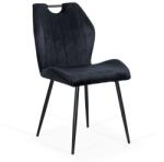  Scaun living negru din catifea cu design modern BUC 204
