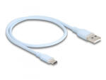 Delock USB 2.0 Type-A - Type-C kábel 0.5m kék (81221)