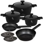 Berlinger Haus Matte Black Collection titán felületű edénykészlet, 10 db