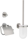 GROHE QuickFix Start - Set accesorii pentru toaletă 3 în 1, supersteel 41204DC0 (41204DC0)