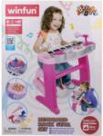WinFun elektronikus orgona, mikrofonnal, rózsaszín