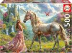 Educa Puzzle Educa din 500 piese - Zâne, unicorni și fluturi (EDU20243) Puzzle