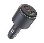 DEVIA EXTREME METAL autós töltő USB+2 Type-C aljzat (65W, PD gyorstöltő 3.0) FEKETE EA508_B (EA508_B)