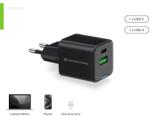 Conceptronic telefon töltő adapter - ALTHEA15B (USB-C+USB-A, 20W, fekete) (ALTHEA15B)