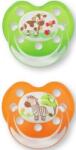 Baby-Nova Suzetă din silicon Baby Nova - Mărimea 2, portocaliu și verde (28240)