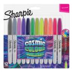 Sharpie F Cosmic tartós marker készlet, 12 darabos, Különböző színekben