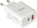 AVAX CH360 SPEEDY 65W GaN USB A (QC)+Type C (PD3.0) fehér hálózati töltő (AVAX CH360) - pcx
