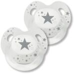 Baby-Nova Suzetă de silicon Baby Nova Slimeline 2 - 2 bucăți, alb (25245)