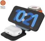 FIXED MagFlex vezeték nélküli töltő, 3 eszköz egyidejű töltése, MagSafe támogatás, szürke FIXMFLE-AL-GR (FIXMFLE-AL-GR)