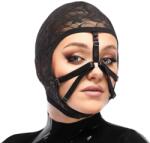 Bad Kitty Lace Head Mask with Straps Black