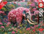 Educa Puzzle Educa din 500 piese - Elefant cu motive florale (EDU20228) Puzzle