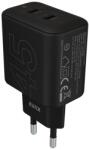 AVAX CH602B SPEEDY+ 45W GaN 2x USB-C PD3.0 fekete gyors töltő adapter (AVAX CH602B) - pcx