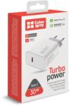 ColorWay USB töltő adapter, Power Delivery Port PPS USB Type-C (30W) fehér (CW-CHS038PD-WT) (CW-CHS038PD-WT)