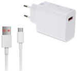 Xiaomi hálózati töltő USB aljzat (33W, PD gyorstöltő + Type-C kábel) FEHÉR MDY-14-EL + TYPE-C (MDY-14-EL + TYPE-C)
