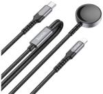 hoco. töltőkábel 2in1 (Type-C - lightning/Apple Watch töltő, wireless, 20W, PD gyorstöltő, 120cm) FEKETE CW54 BLACK (CW54 BLACK)