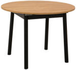 Hanah Home Oliver Oak Black étkezőasztal, fekete