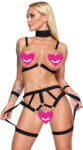 Bad Kitty Harness Set with Choker & Handcuffs 2480581 Black S