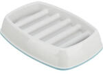  Lassú etetőtál, rácsos design, 0, 25l/21 ×14 cm, műanyag/TPR, szürke