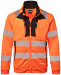 Portwest DX4 Hi-Vis kapucnis cipzáras pulóver (PW-DX477OBRM)