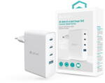 DEVIA ST121430 Devia Extreme Speed Series 100W GaN PD hálózati gyorstöltő adapter USB+3xType-C - fehér (ST121430)
