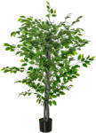 HOMCOM Műnövény, fikusz, cserépben 135 cm magas (830-432)