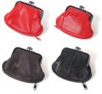 Jessica Valeria Valódi bőr női pénztárca csatos aprópénztartó bugyelláris fekete (en-9010-black)