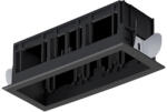  Modena 3 Module Recessed Box With Frame Black (92mod3gr-bl)