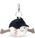 JellyCat plüss kulcstartó, táskadísz, Baseball - Jellycat Amuseables Sports Baseball Bag Charm