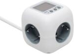 Somogyi Elektronic CUBE2P kocka elosztó, fogyasztásmérővel, max. 3680 W, 3 aljzat gyermekvédelemmel, 1, 5 m hosszú vezeték (CUBE2P)