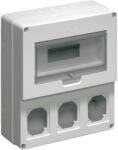  Industrial Board For 3 Horizontal Sockets, 12 Mod (ec69024)