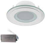  Led Panel üveg Kerek 6w 4000k+inverterrel (99led638e)