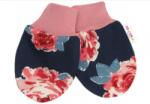 Baby Nellys Infant Gloves Roses - púder/gránát, 56/62 Velikost koj. oblečení: 56/62 (0-3m)