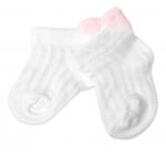 Baby Nellys Baba jacquard zokni mintás, szív, fehér Velikost koj. oblečení: 80/86 (12-18m)