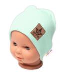 Baby Nellys bordás duplarétegű kalap karimával - menta Velikost koj. oblečení: 92/98 (18-36m)