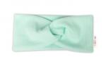 Baby Nellys kézzel készített kétrétegű bordás fejpánt, menta Velikost koj. oblečení: 80/86 (12-18m)
