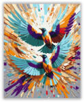  Neon Szárnyaló Madarak - számfestő készlet