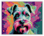  Neon Schnauzer Élénk Textúrákkal - számfestő készlet