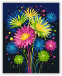  Virágzó Színrobbanás - számfestő készlet