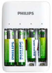 Philips négycsatornás akkumulátortöltő nikkel-fémhidrid (NiMH) újratölthető elemekhez + 2xAA 1300mAh + 2xAAA 7000mAh