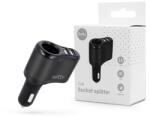 Setty szivargyújtó töltő adapter 2xUSB + szivargyújtó aljzattal - 10W - Setty RGS-01 Car Socket Splitter - fekete