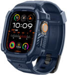 Spigen Apple Watch Ultra / Ultra 2 okosóra tok és szíj, 49mm, TPU / szilikon, sötétkék, Spigen Rugged Armor Pro