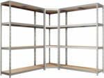 AR Shelving Polcrendszer: sarokpolc RIVET Budget & 2 polc 180x190x190x40cm, horganyzott
