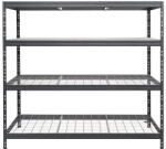 AR Shelving Nagy teherbírású polc RIVET 180X180X60cm 5db acélrácsos polclappal, antracitszürke